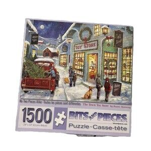 Bits and Pieces 1500 Jigsaw Puzzle "Town Toy Store" 24" x 33" Complete EUC